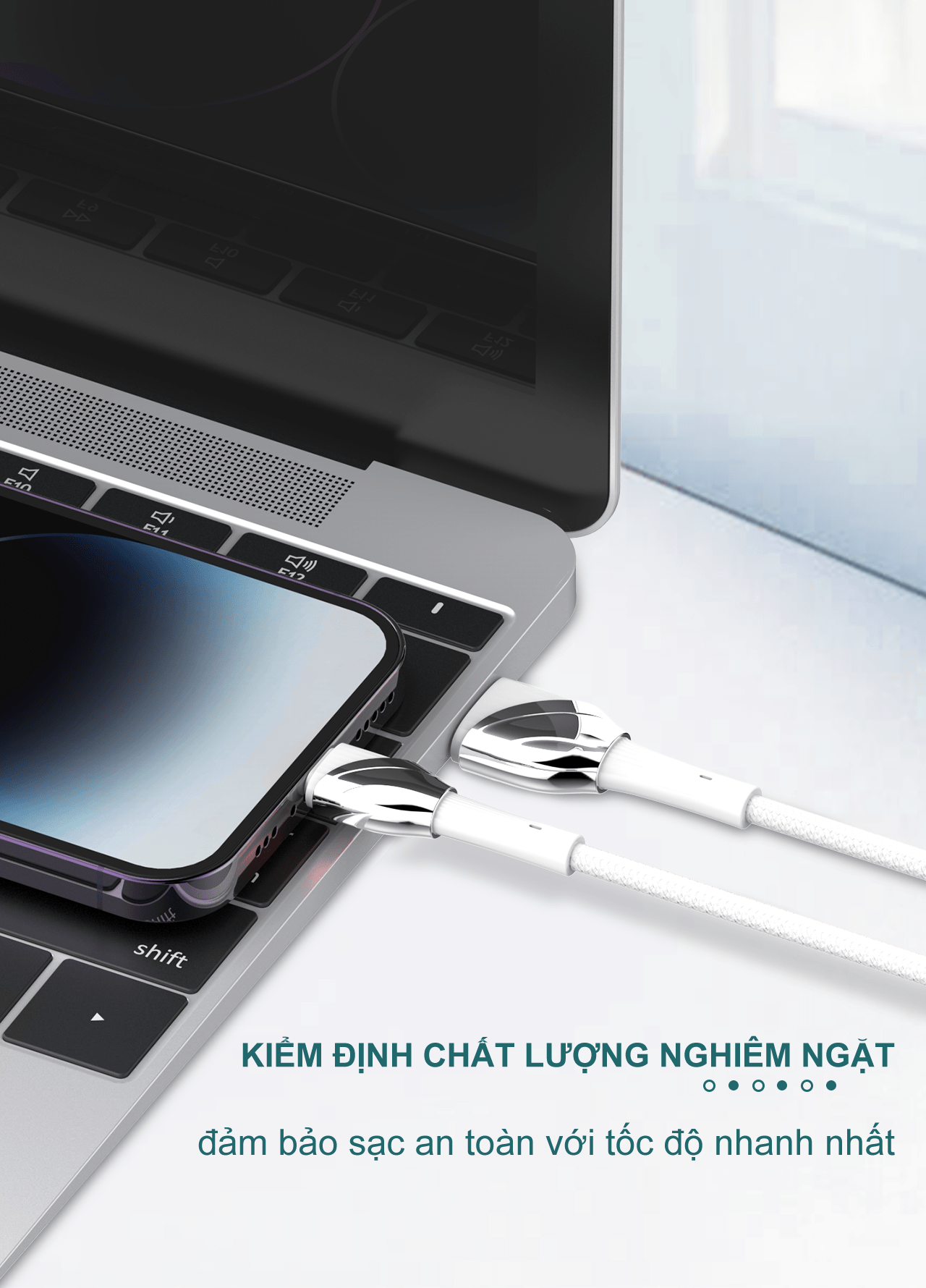Cáp sạc nhanh SUPER LS661 Type-C (A-C) 30W 1m