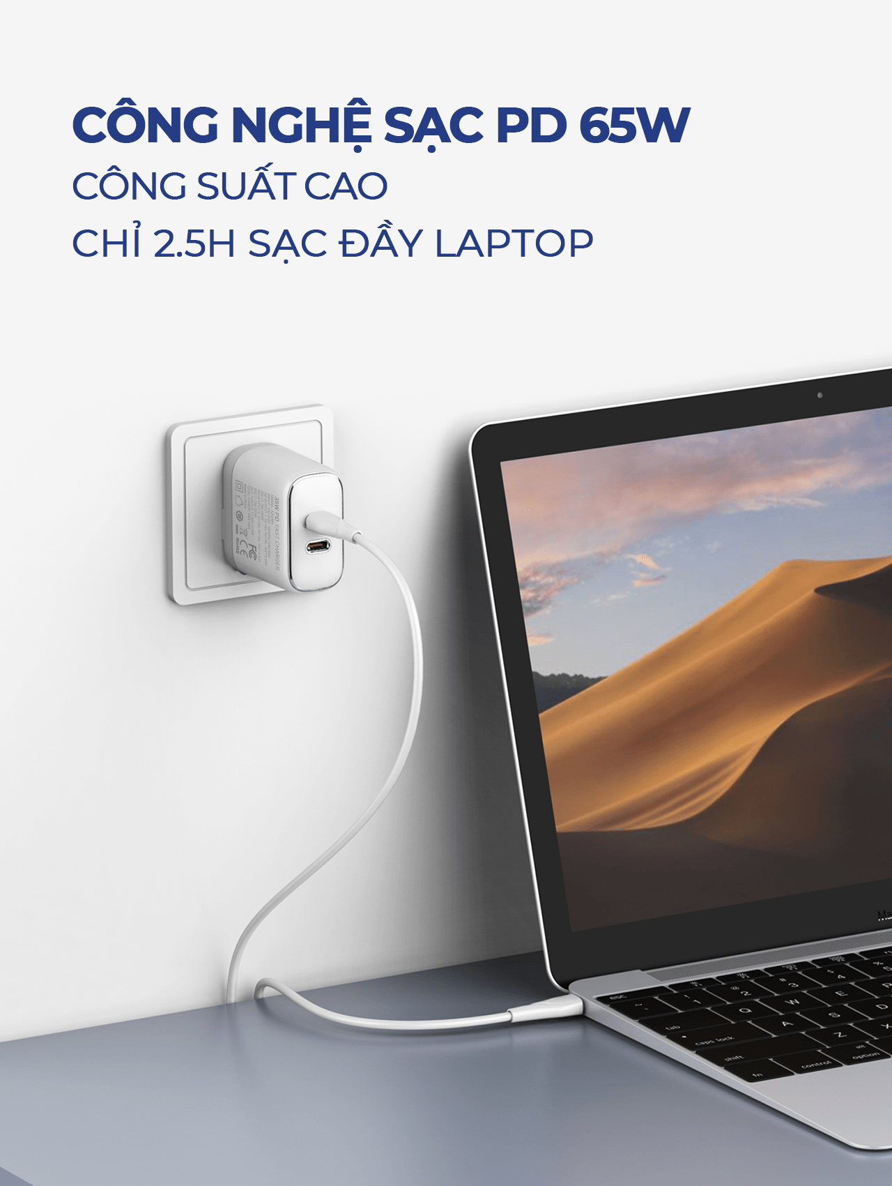 Cáp siêu nhanh SUPER LC611C Type-C (C-C) PD và QC 65W 1m