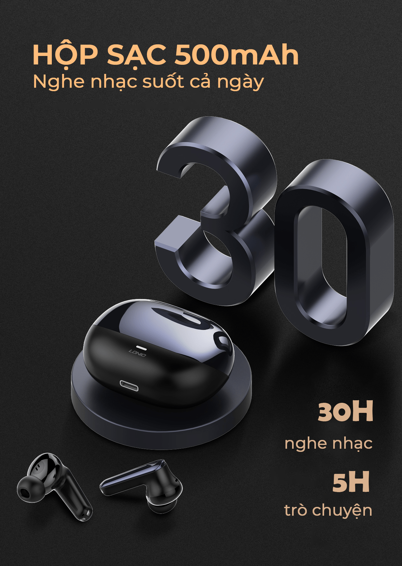 Tai nghe stereo không dây cao cấp SUPER T06 Wireless, màu Đen