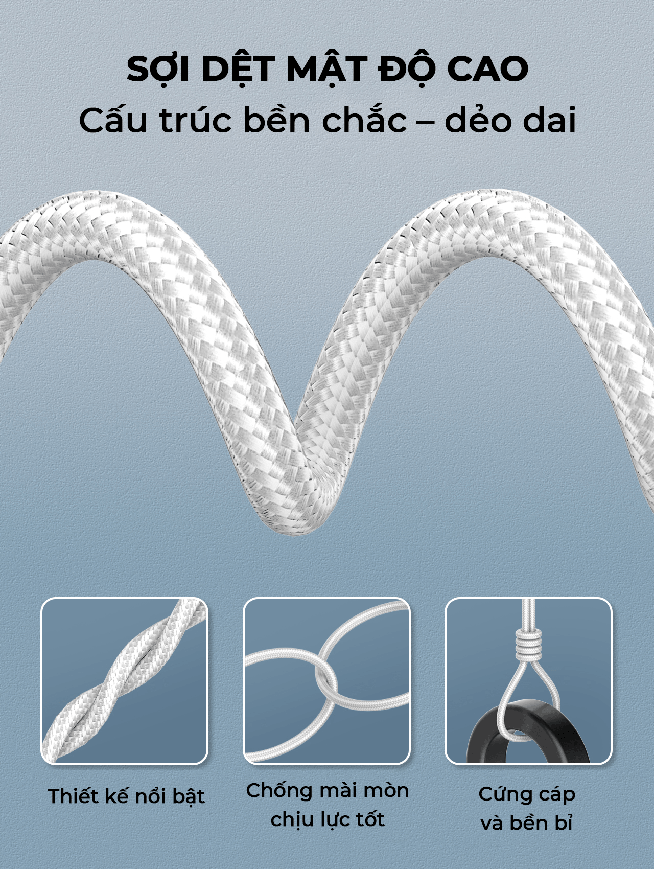 Cáp sạc nhanh SUPER LC861i Lightning (C-Lightning) PD 30W 1m