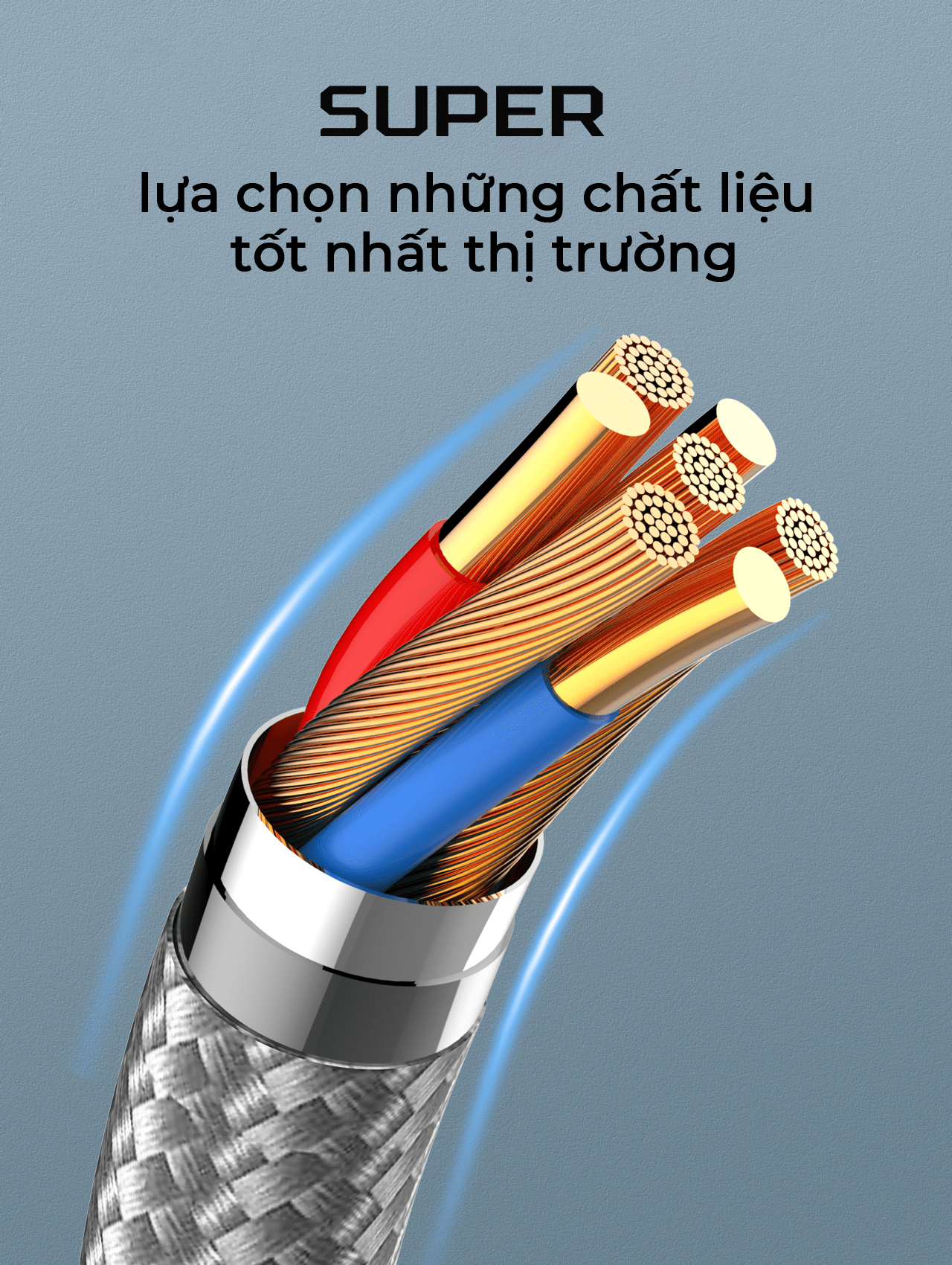 Cáp sạc nhanh SUPER LC861i Lightning (C-Lightning) PD 30W 1m