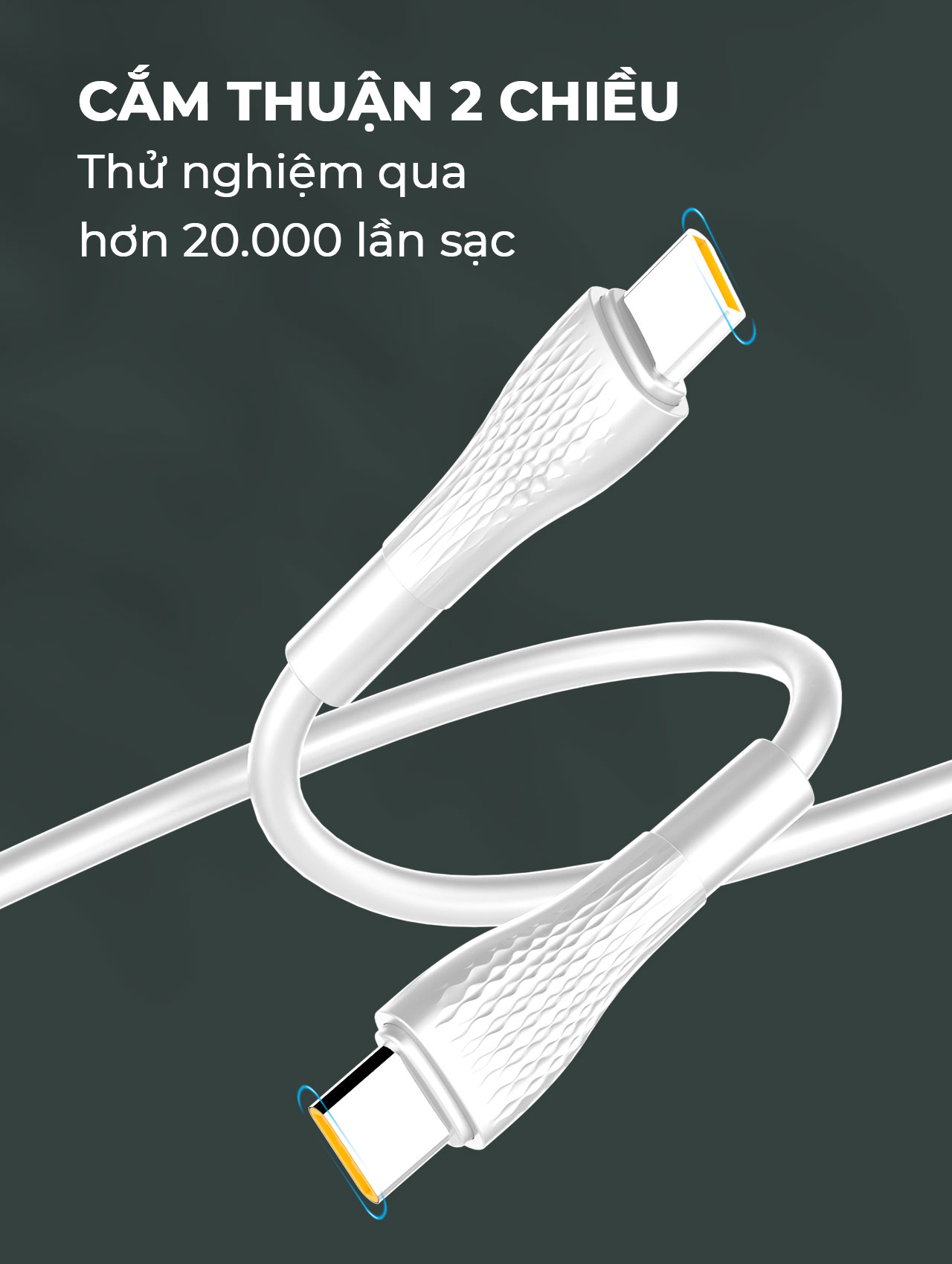 Cáp siêu nhanh SUPER LC671C Type-C (C-C) PD và QC 65W 1m