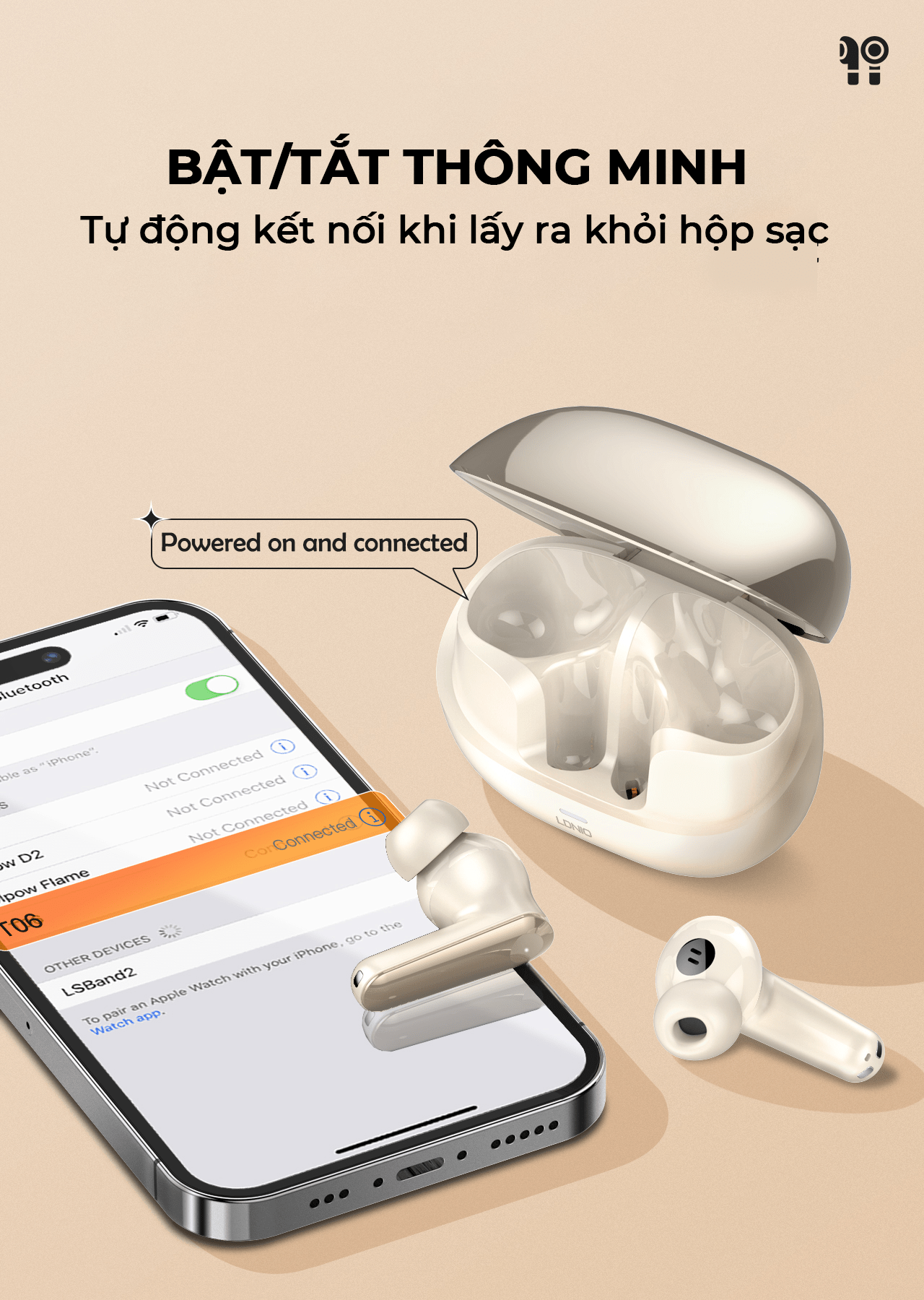 Tai nghe stereo không dây cao cấp SUPER T06 Wireless, màu Trắng