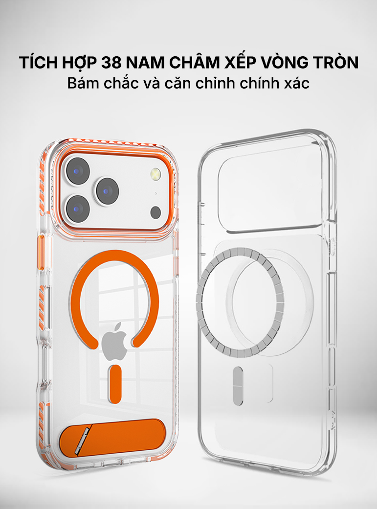 Ốp lưng từ tính có giá đỡ SUPER Solaris iPhone 17 Pro Max