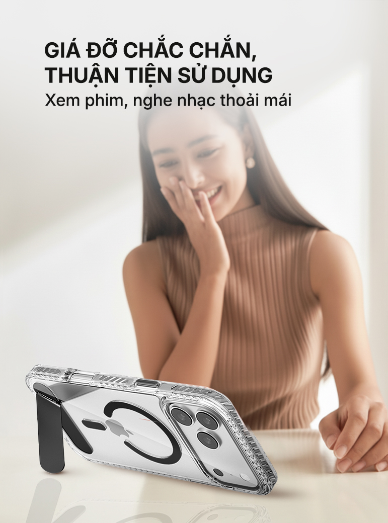 Ốp lưng từ tính có giá đỡ SUPER Solaris iPhone 17 Pro