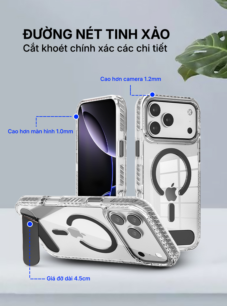 Ốp lưng từ tính có giá đỡ SUPER Solaris iPhone 17 Pro