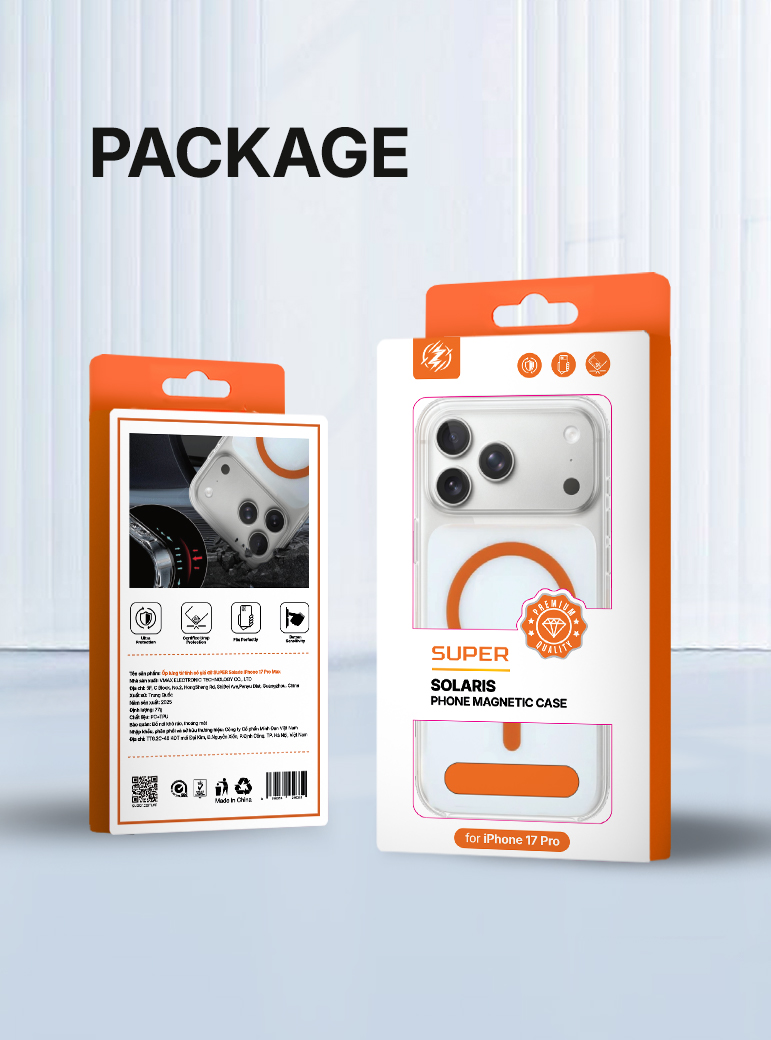 Ốp lưng từ tính có giá đỡ SUPER Solaris iPhone 17 Pro