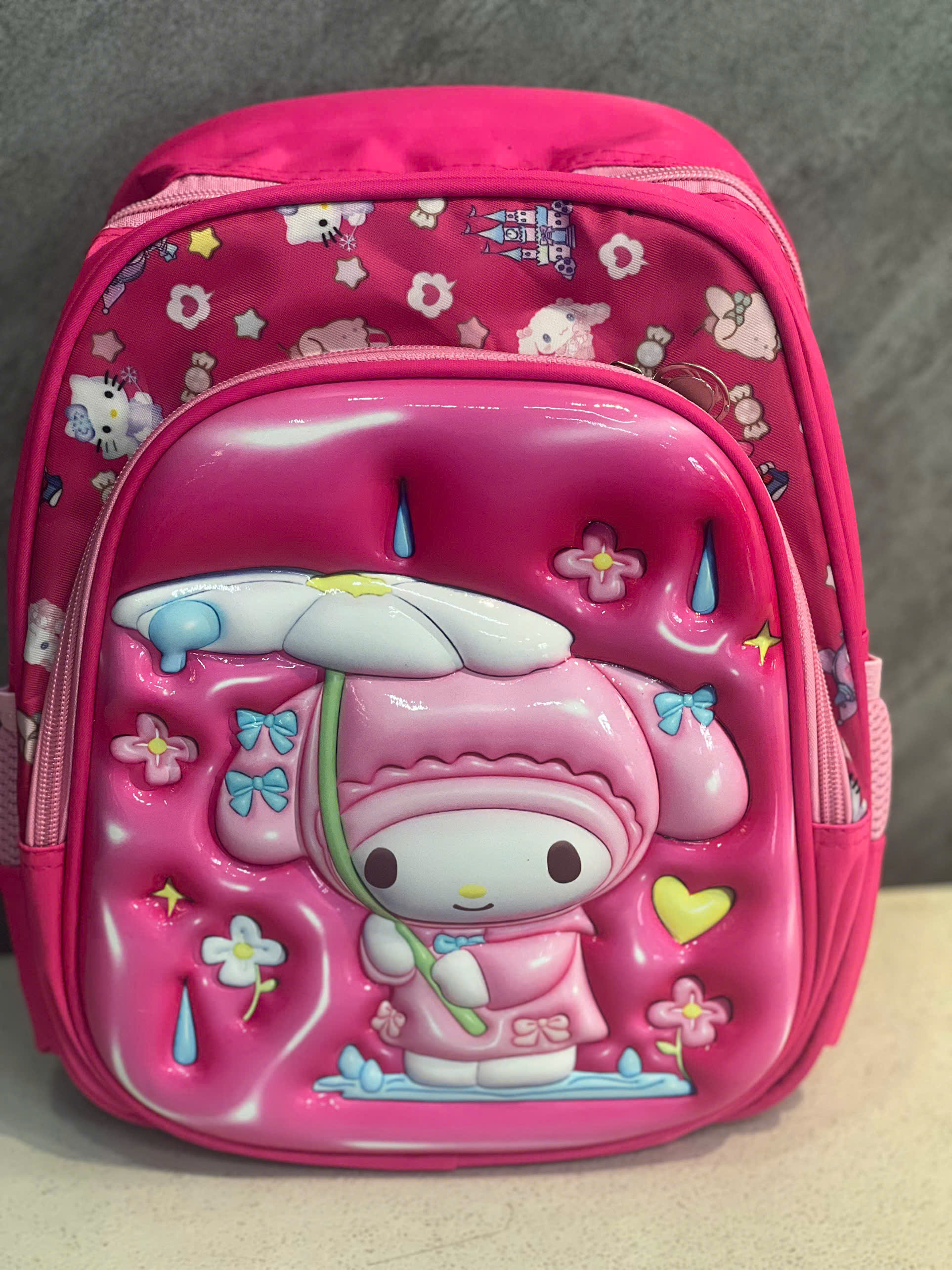 Balo em bé gấu hồng