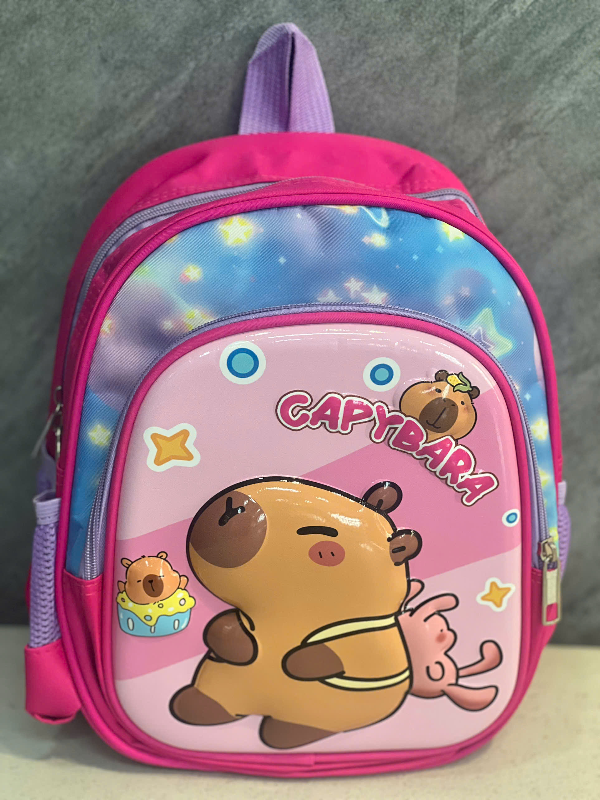 Balo em bé capybara hồng