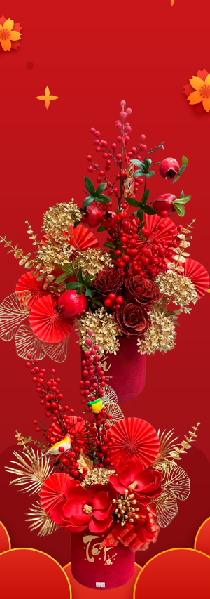 Đào đông rực đỏ, biểu tượng tươi mới, may mắn và thịnh vượng