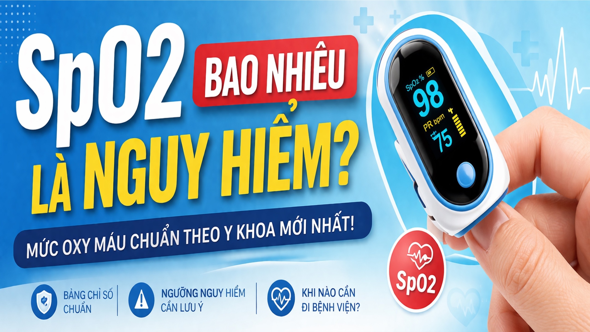 SpO2 Bao Nhiêu Là Nguy Hiểm? Mức Oxy Máu Chuẩn Theo Y Khoa Mới Nhất!