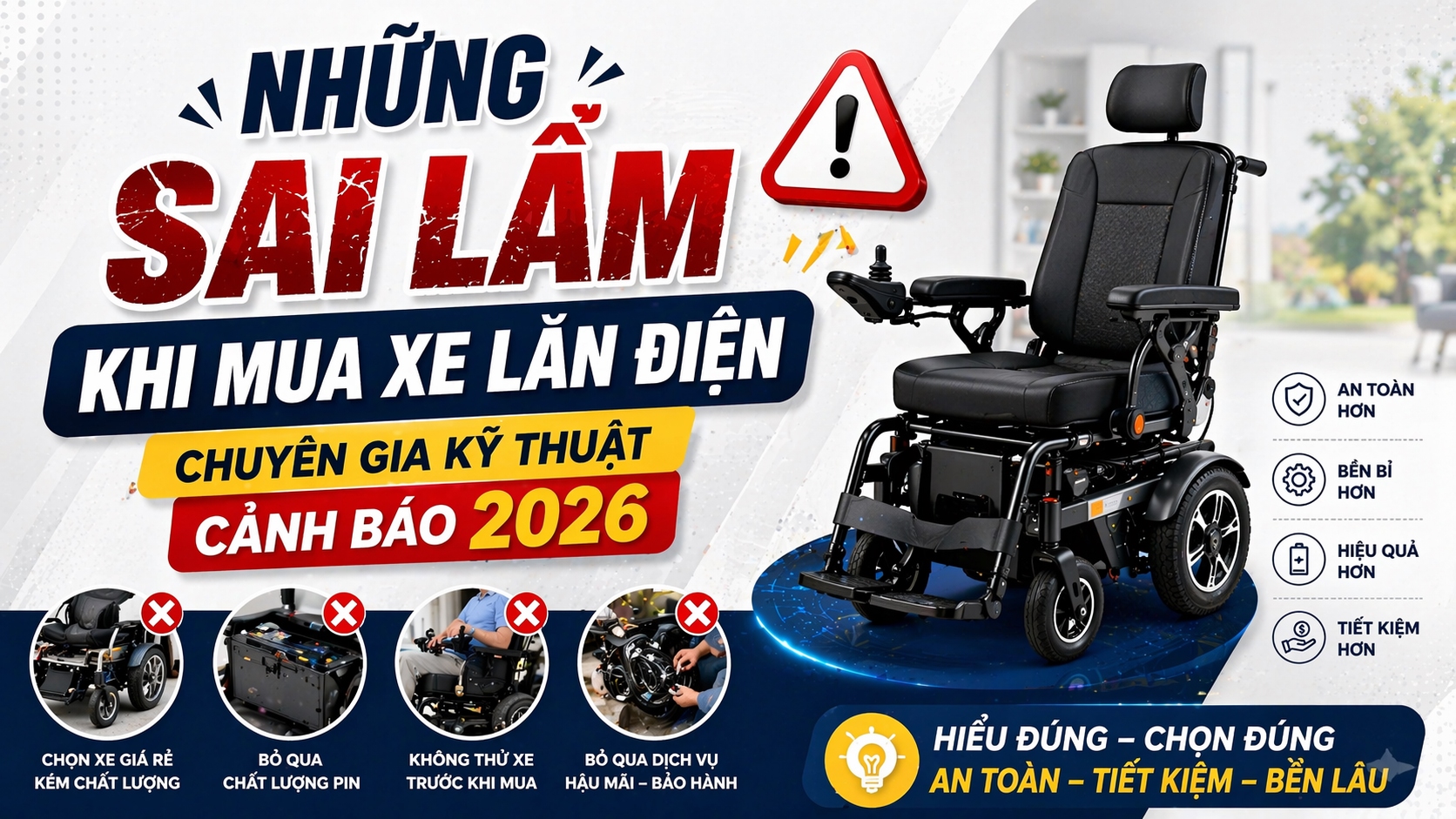 Những Sai Lầm Khi Mua Xe Lăn Điện – Chuyên Gia Kỹ Thuật Cảnh Báo 2026