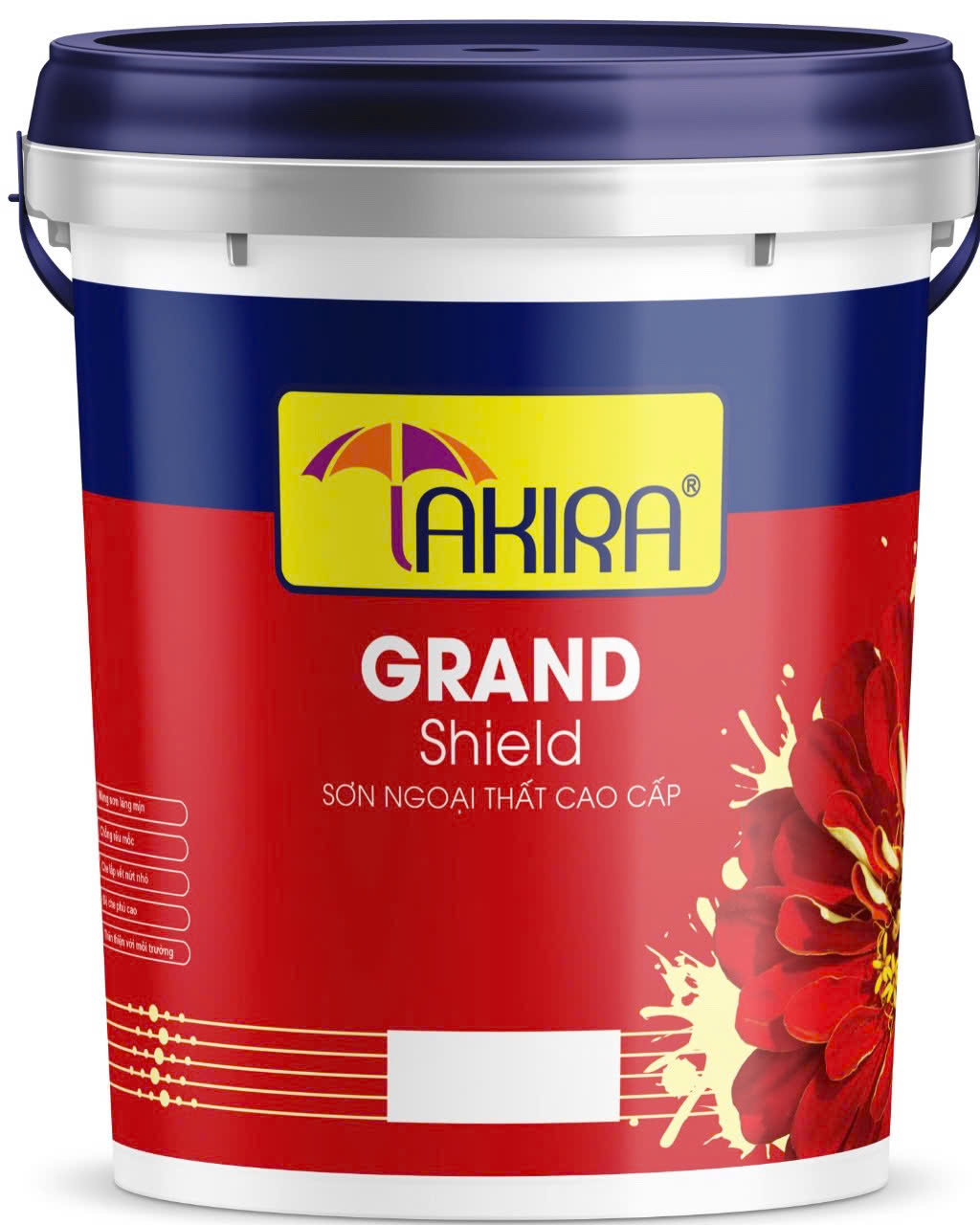GRAND SHIELD High Cover Sơn ngoại thất che phủ cao, chống thấm, bền màu 17L
