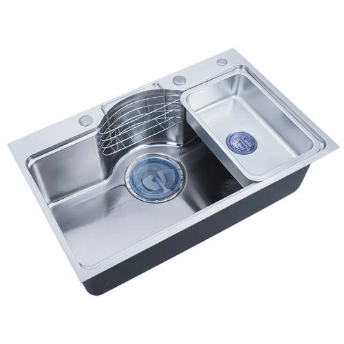 CHẬU 1 HỐ ĐÚC 304 NANO ĐEN 7546BE