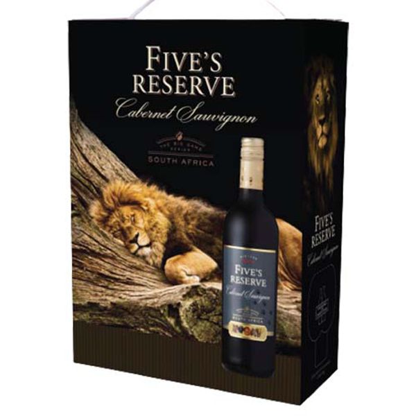 Rượu Vang Đỏ Nam Phi Fives Reserve Cabernet Sauvignon 3L G
