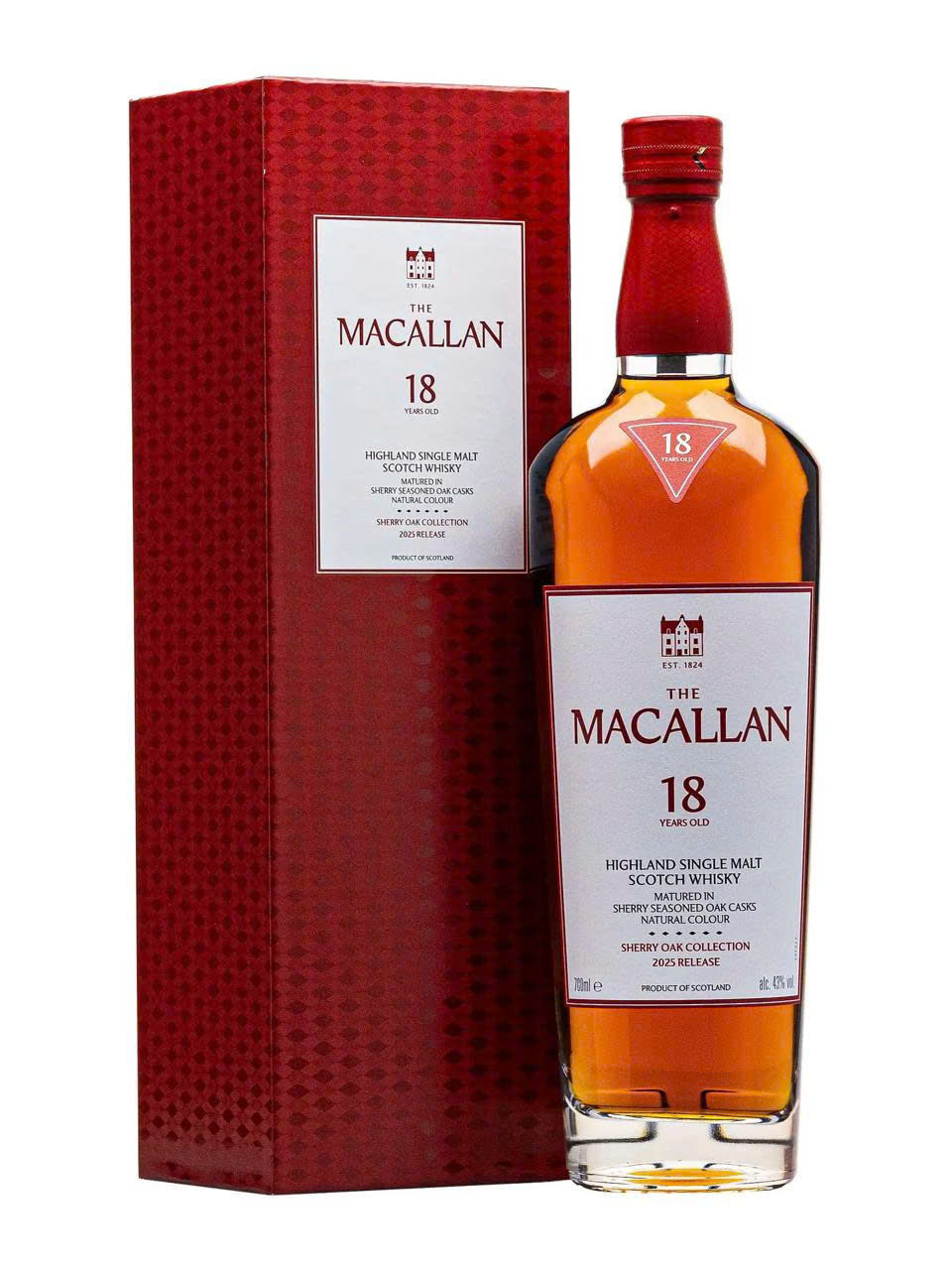 Rượu Whisky Scotland Macallan 18YO Sherry Oak 700ml G