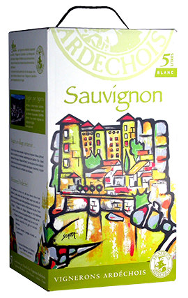 Rượu Vang Trắng Pháp BIB IGP ARDECHE SAUVIGNON WHITE 5L G