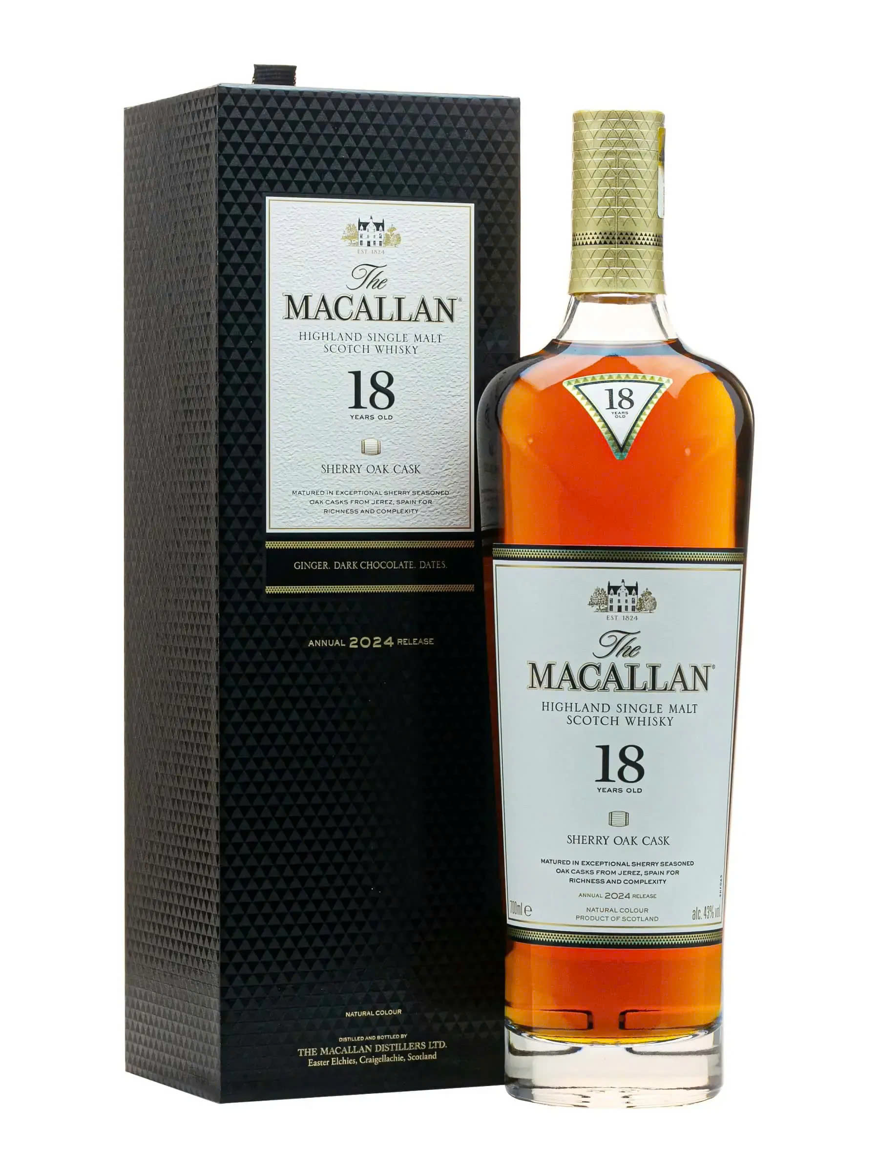 Rượu Whisky Scotland Macallan 18YO Sherry Oak 700ml S