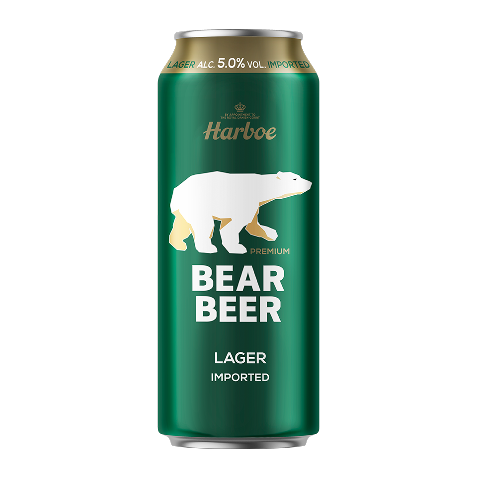 Bia Đức Harboe Bear Beer Premium Lager Denmark 5% 500ml G
