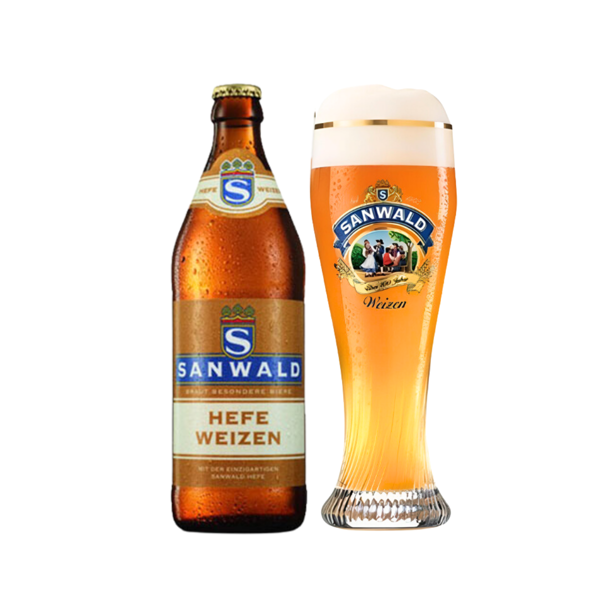 Bia Đức Sanwald Hefeweizen 500ml – Thùng 20 chai G