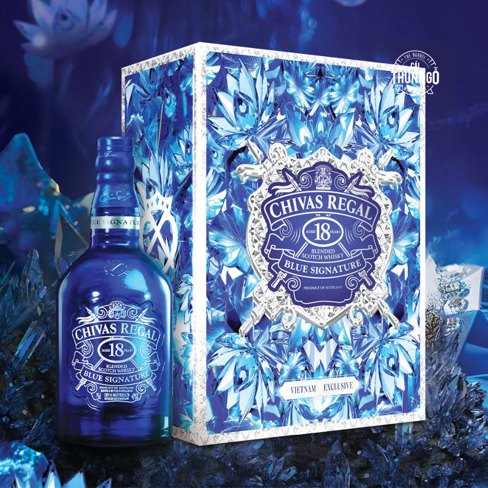 Rượu Hộp Quà Scotland Regal 18Yo Blue Signature Tết 2026 700ml G