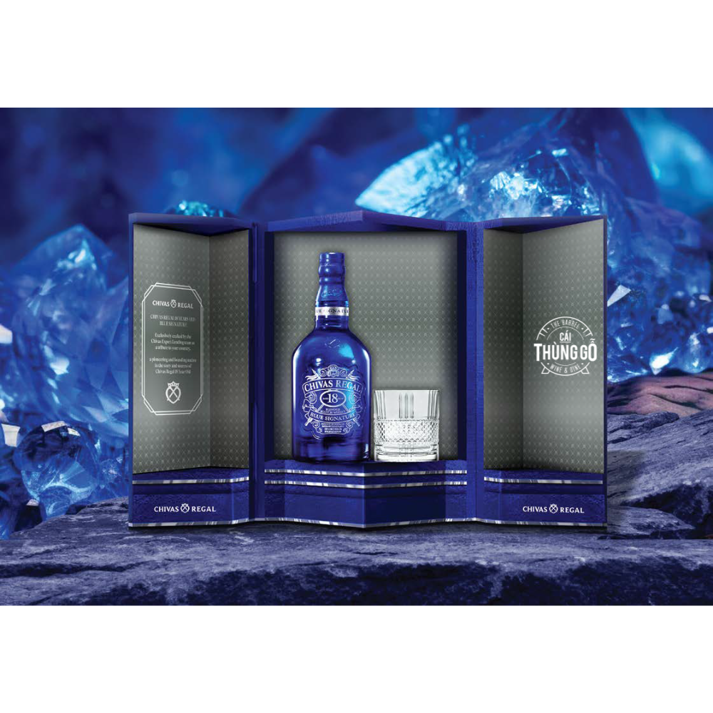 Rượu Hộp Quà Scotland Regal 18Yo Blue Signature Tết 2026 700ml G