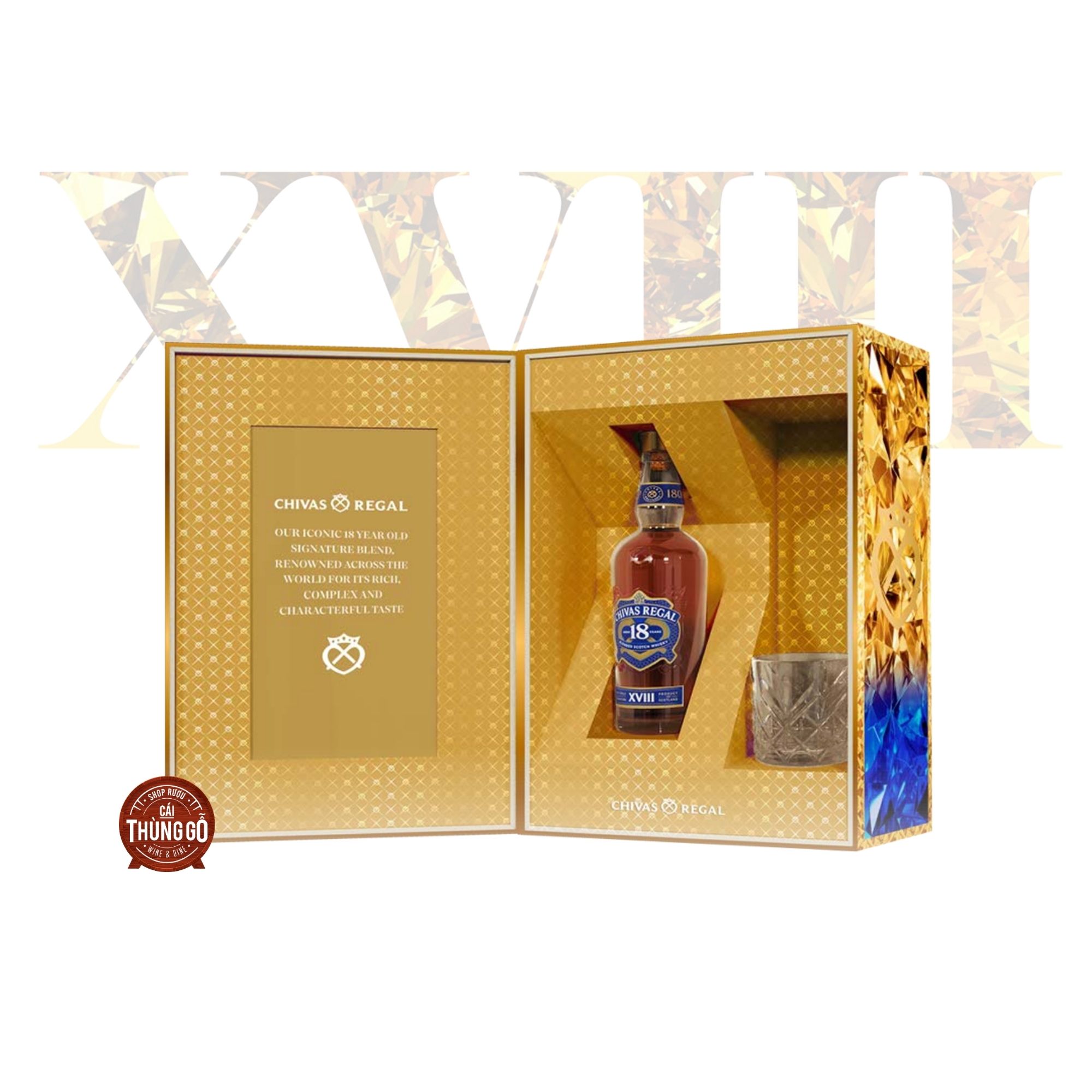 Rượu Hộp Quà Scotland Chivas Regal Aged 18Yo Gold Signature Tết 2026 700ml G