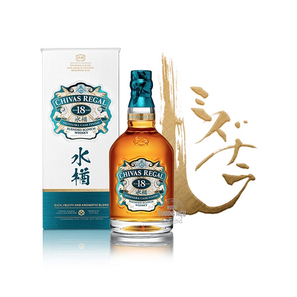 Rượu Whisky Scotland Chivas Regal 18YO Mizunara Oak Cask 700ml G