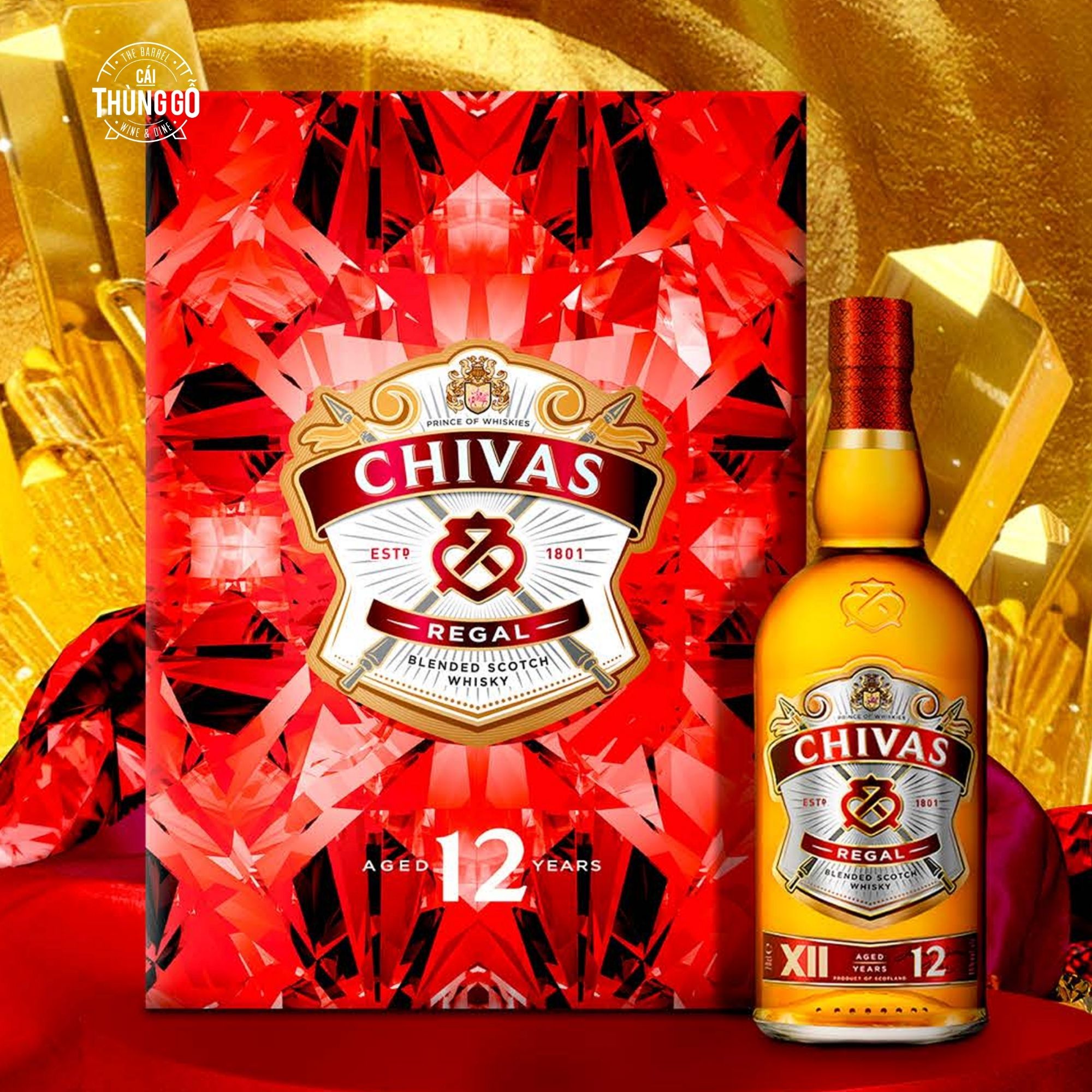 Rượu Hộp Quà Scotland Chivas Regal 12Yo Tết 2026 700ml G