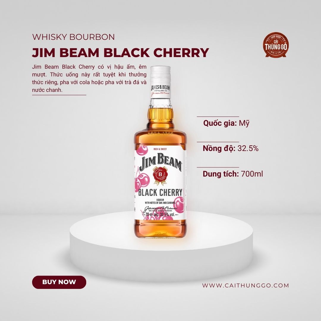 Rượu Whisky Mỹ Jim Beam Black Cherry 700ml S