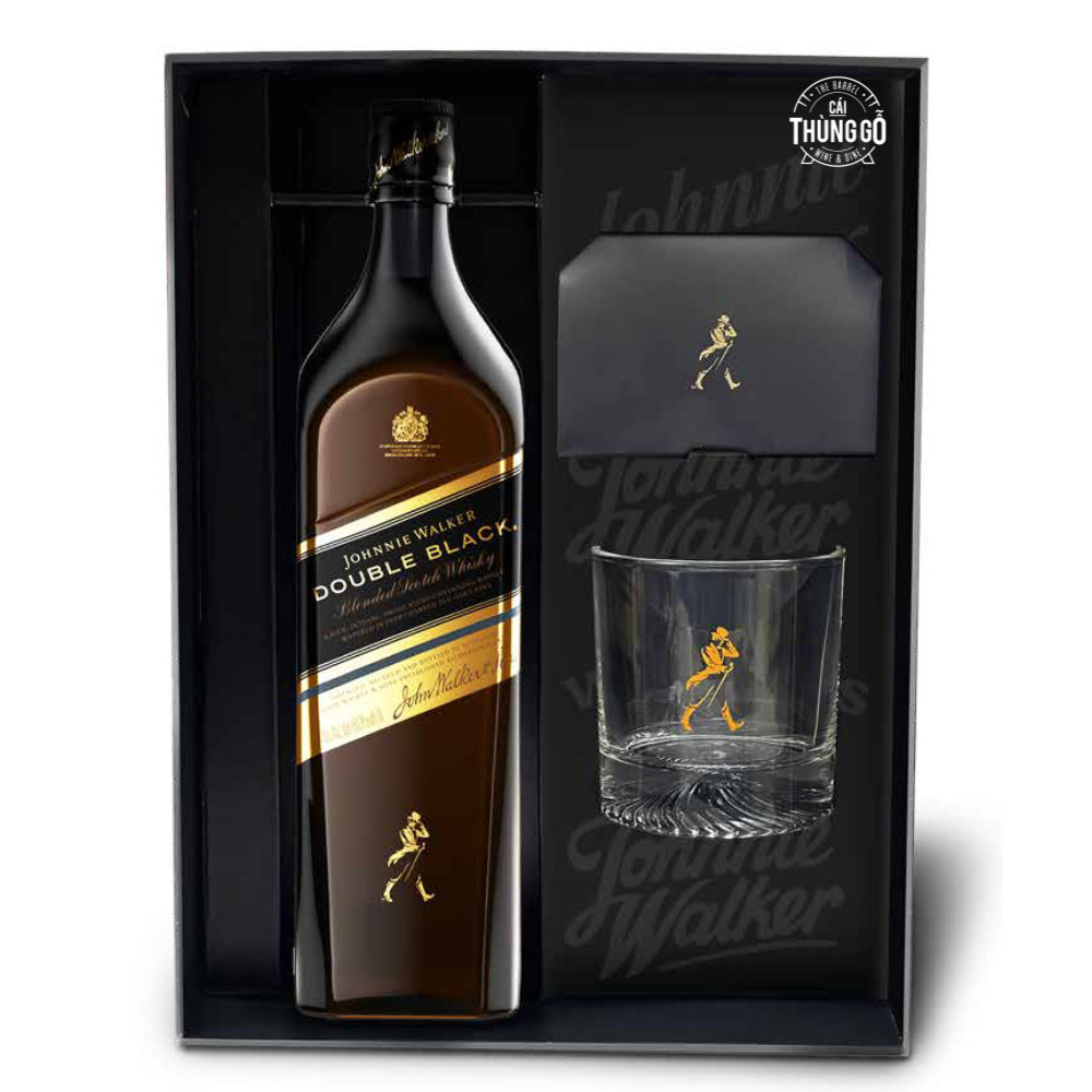 Rượu Hộp Quà Scotland Johnnie Walker Double Black Tết 2026 1000ml G