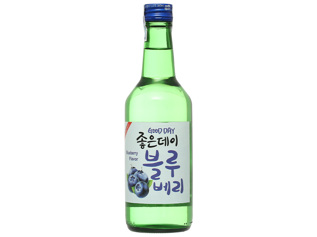 Rượu Soju Hàn Quốc Good Day Blueberry Vị Việt Quất Xanh VN 360ml G