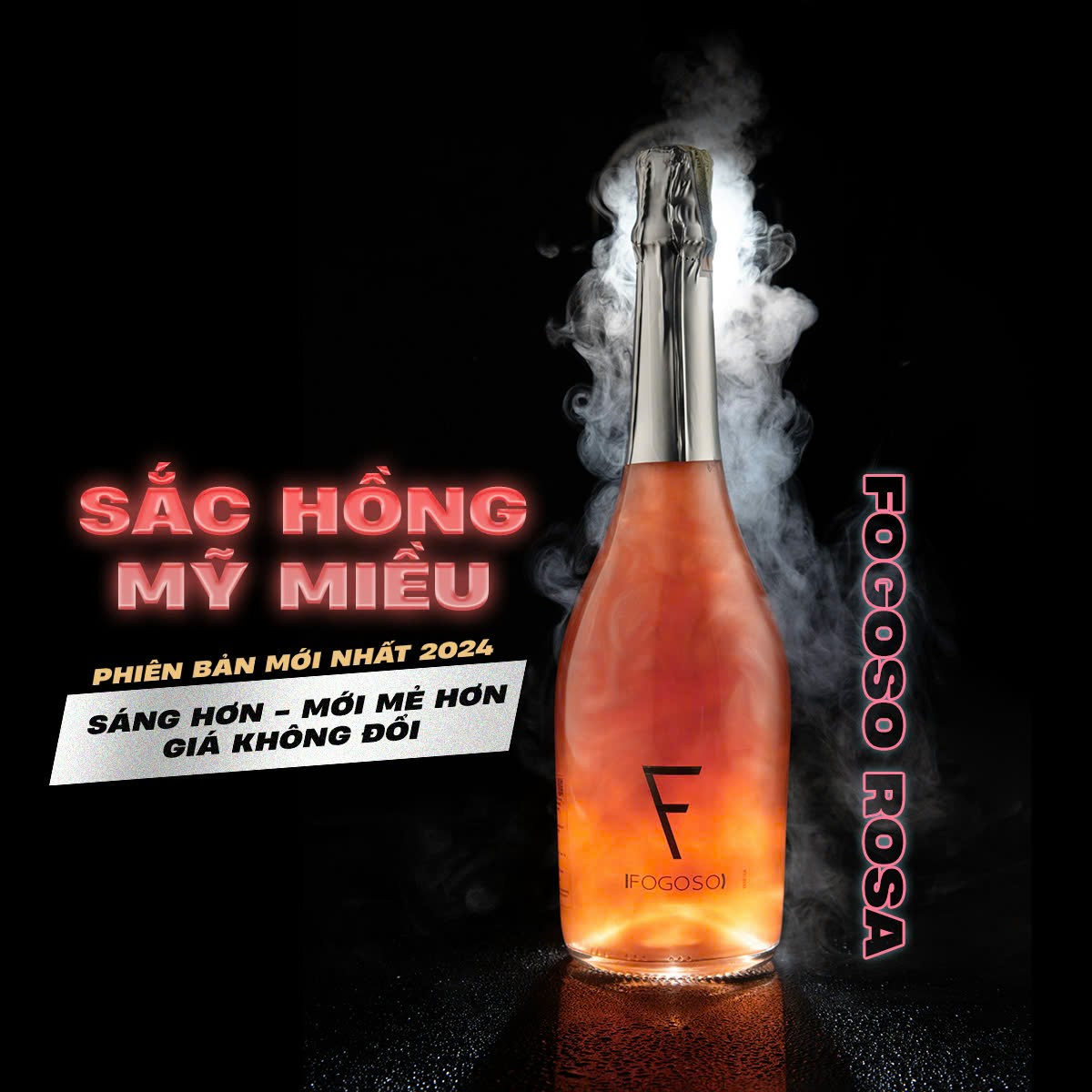 Rượu Vang Nổ Tây Ban Nha Fogoso Rosa Có Đèn 750ml G