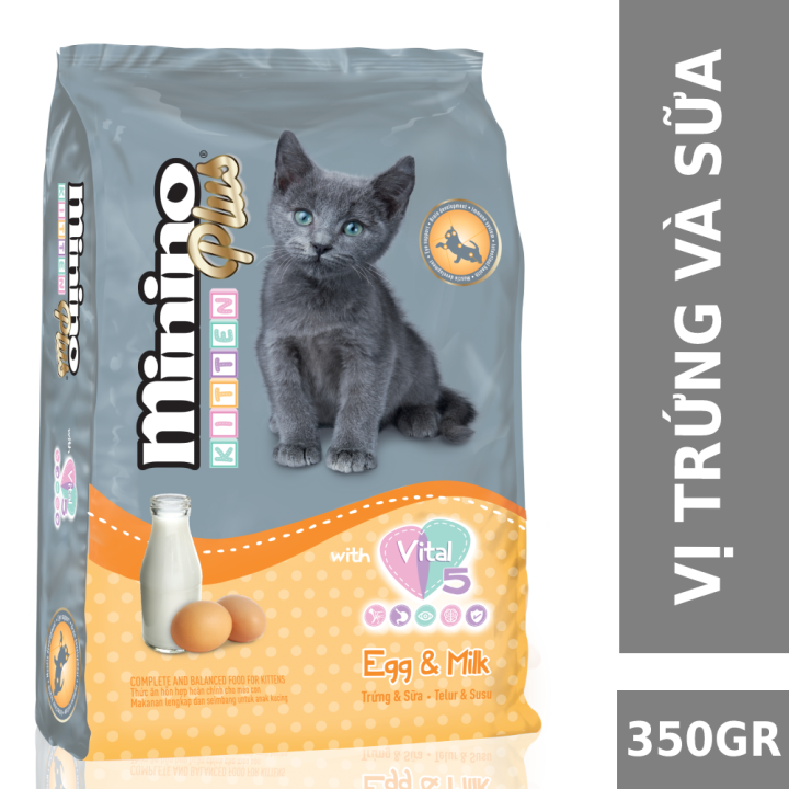 Minino Plus Kitten Egg&Milk-Bao 7kg(20x350g)-Thức ăn mèo