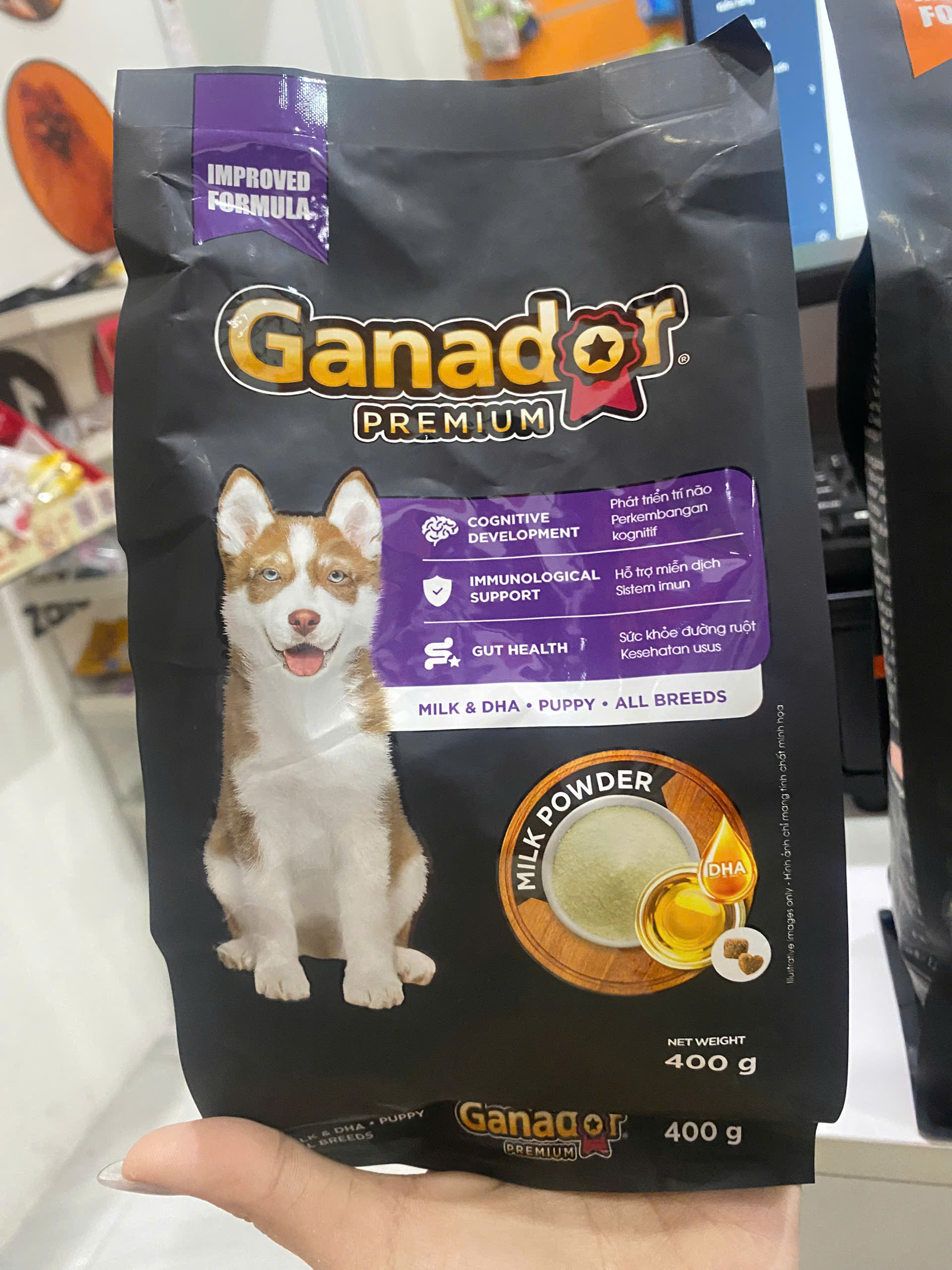 GANADOR PREMIUM DOG PUPPY WITH MILK AND DHA_20KG (50X0.4KG) VN THỨC ĂN CHÓ