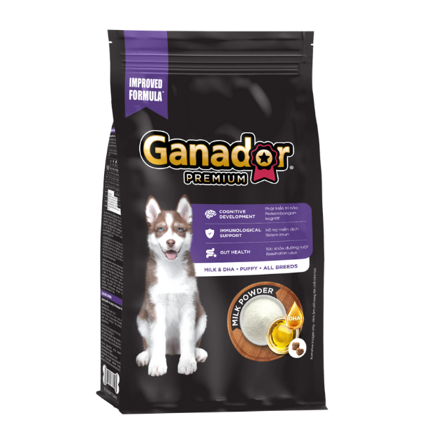 GANADOR PREMIUM DOG PUPPY WITH MILK AND DHA_12KG (4X3KG) VN THỨC ĂN CHÓ