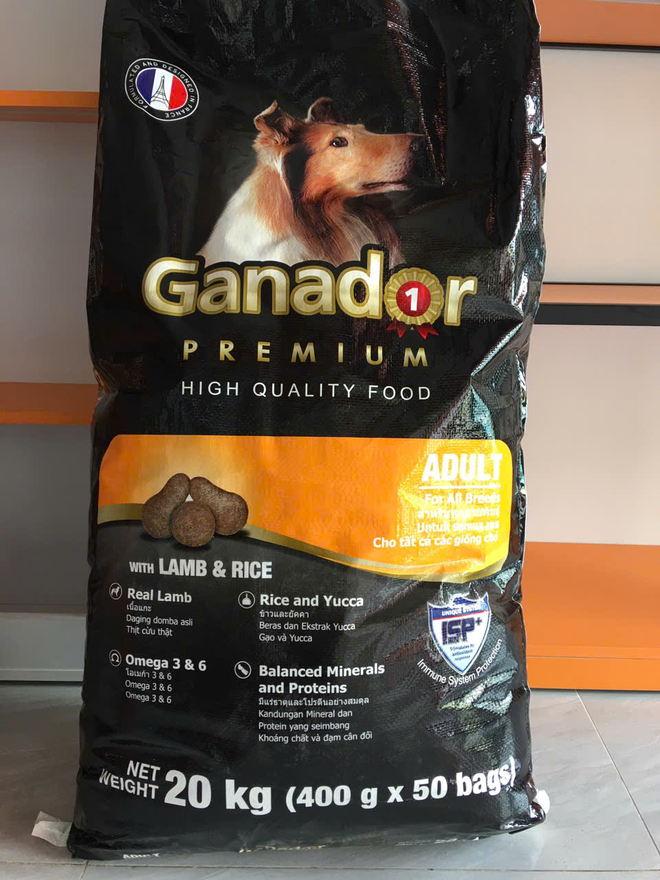 Ganador Adult Lamb&Rice-Bao 20kg(50x400g)-Thức ăn chó