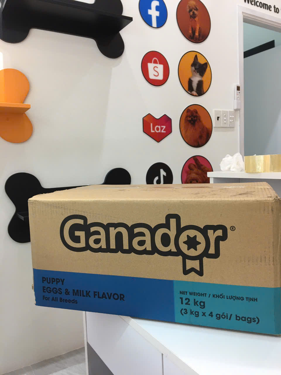Ganador Puppy Egg&Milk Flavor-Thùng 12kg(4x3kg)-Thức ăn chó