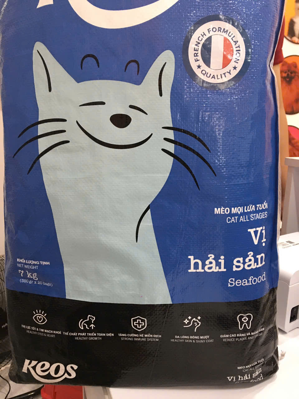 KEOS TAHH cho mèo vị hải sản dành cho mọi lứa tuổi-Bag 7kg (20x350g)