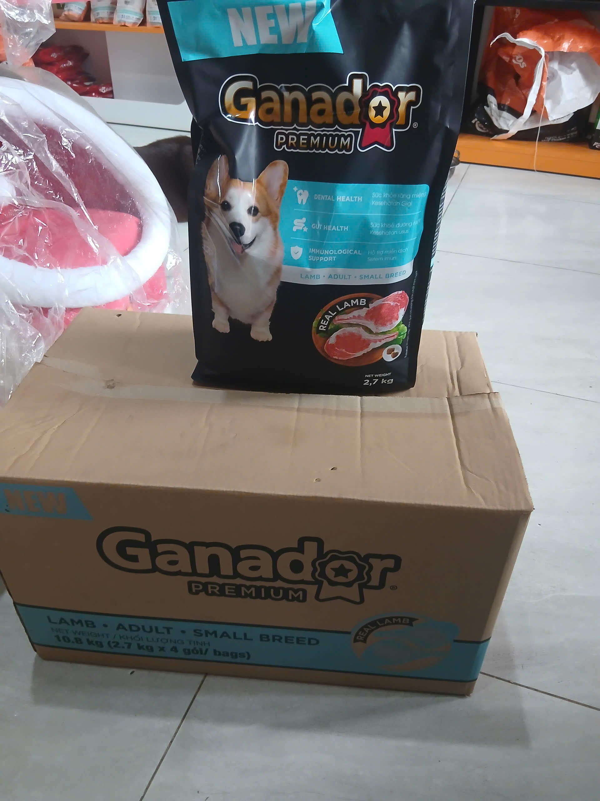 GANADOR PREMIUM DOG ADULT SMALL BREED WITH LAMB_10.8KG (4X2.7KG) VN THỨC ĂN CHÓ