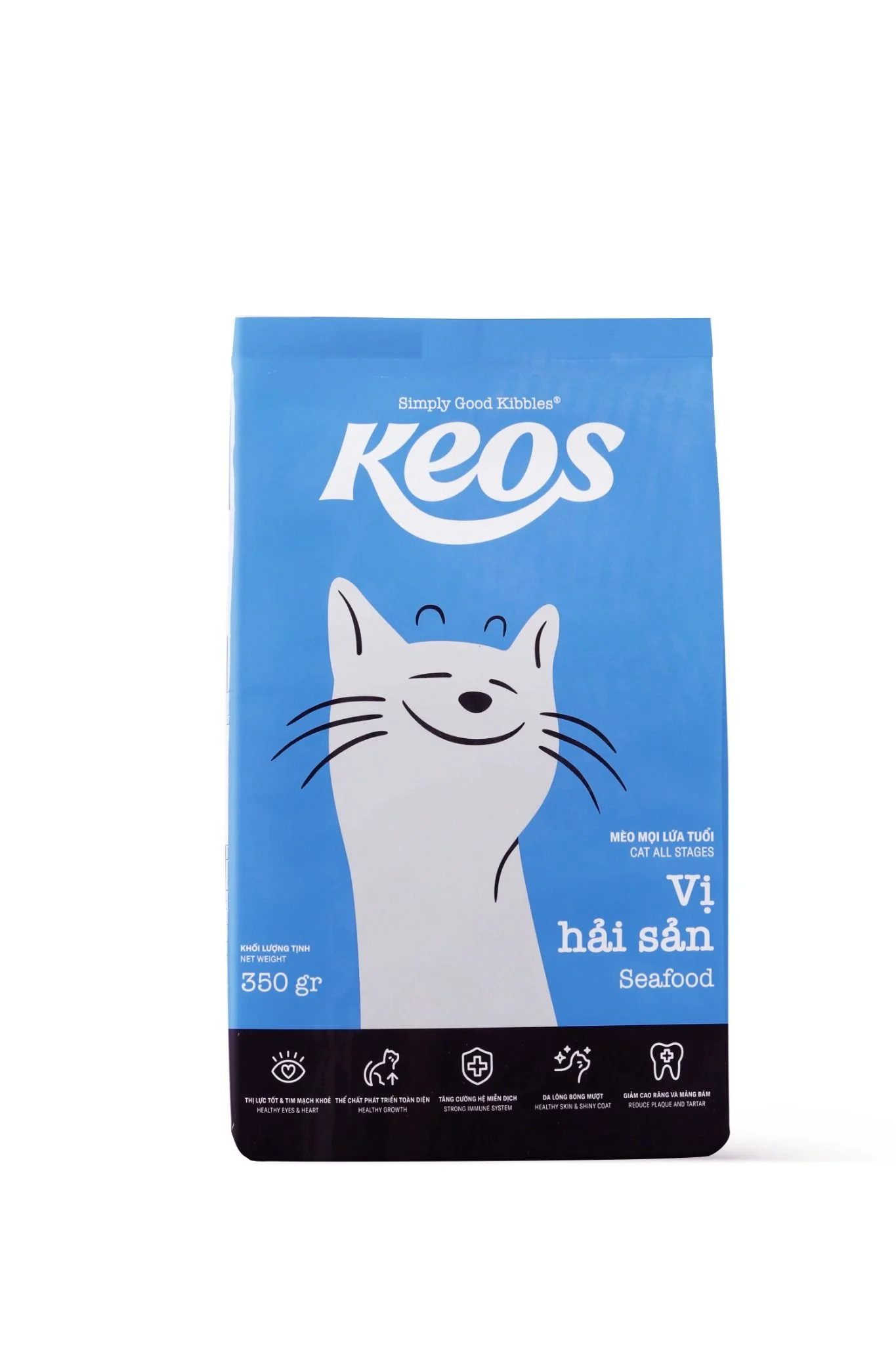 KEOS TAHH cho mèo vị hải sản dành cho mọi lứa tuổi-Bag 7kg (20x350g)
