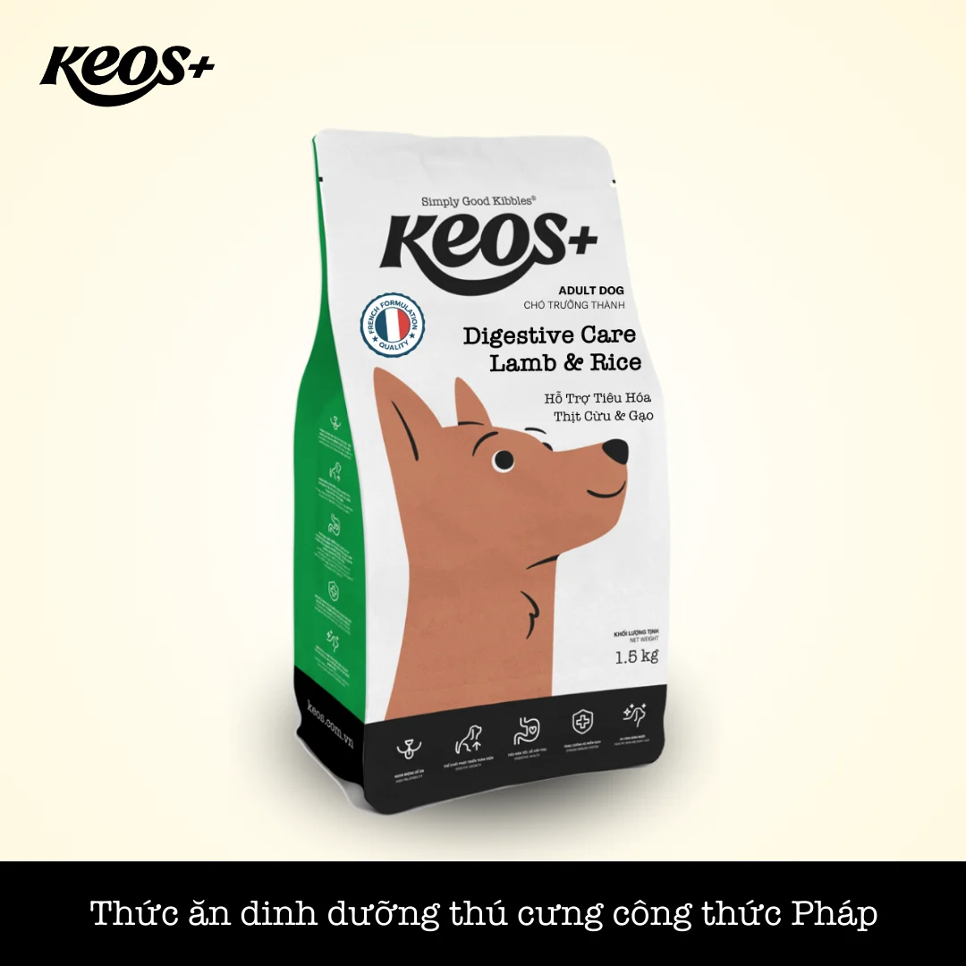 KEOS+ TAHH cho chó trưởng thành với công thức hỗ trợ tiêu hóa-Bag 20 kg(50x400g)