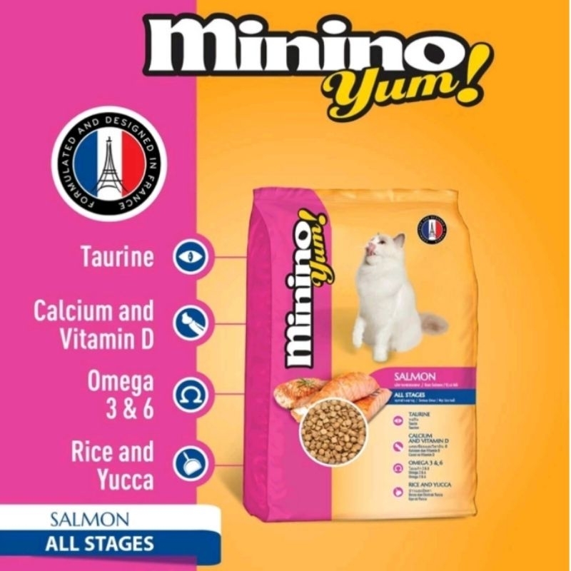 Minino Yum Salmon Flavor-Bao 7kg(20x350g)-Thức ăn mèo