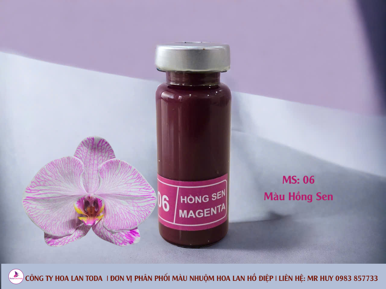 Màu nhuộm hoa lan: Hồng sen