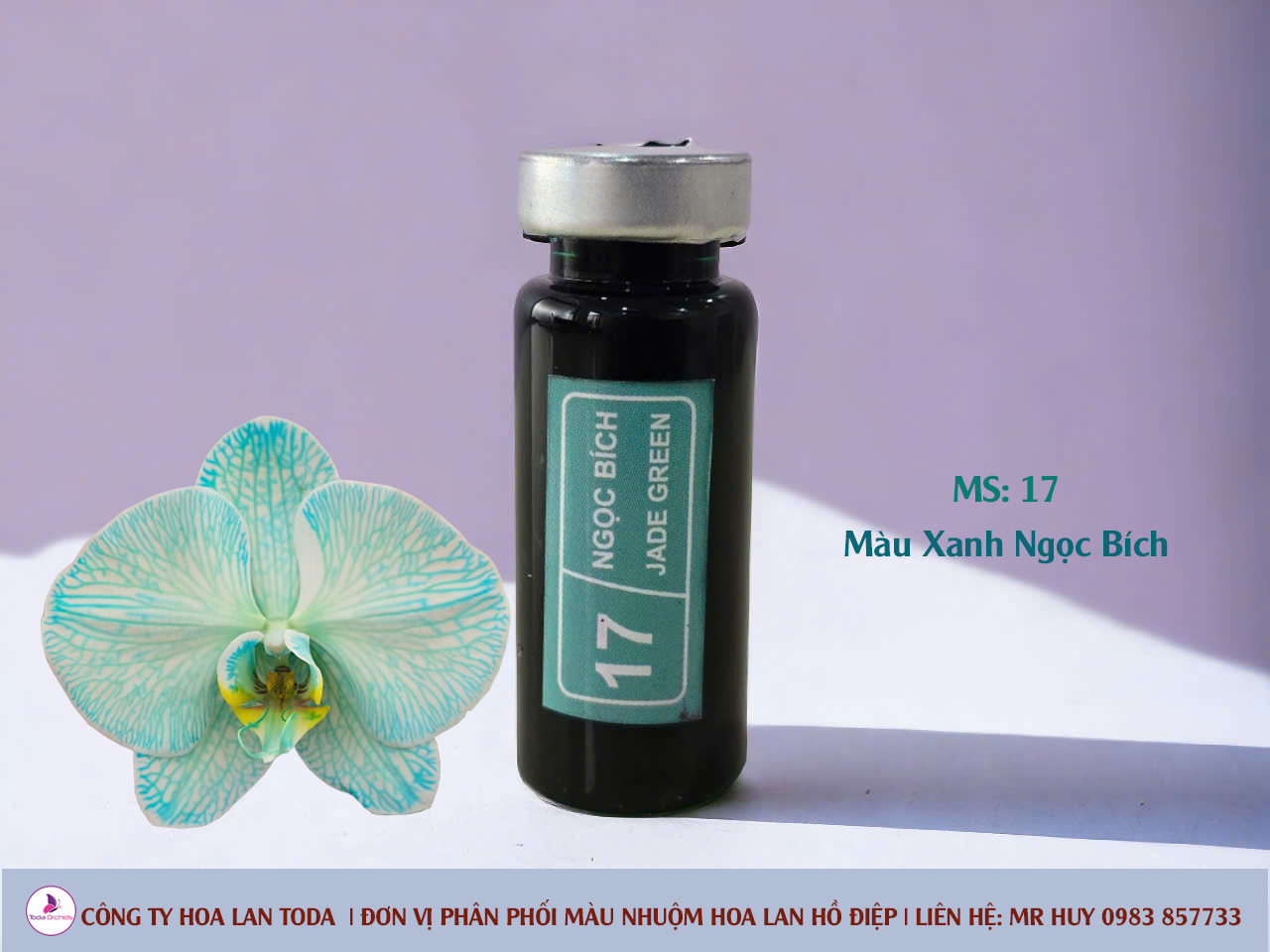 Màu nhuộm hoa lan: Xanh ngọc bích