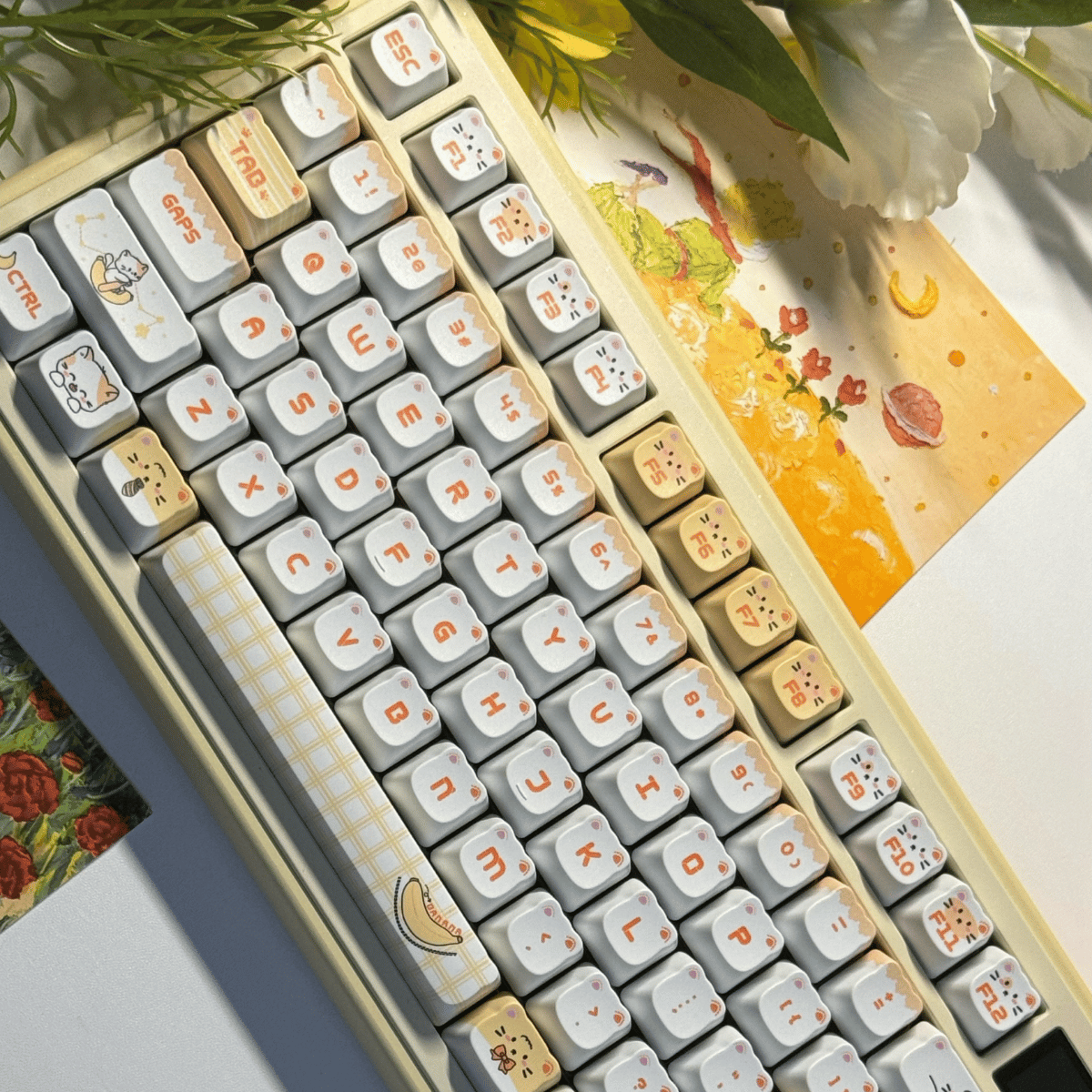 Keycap NDN Banana Cat PBT Dye-sub PDA Profile