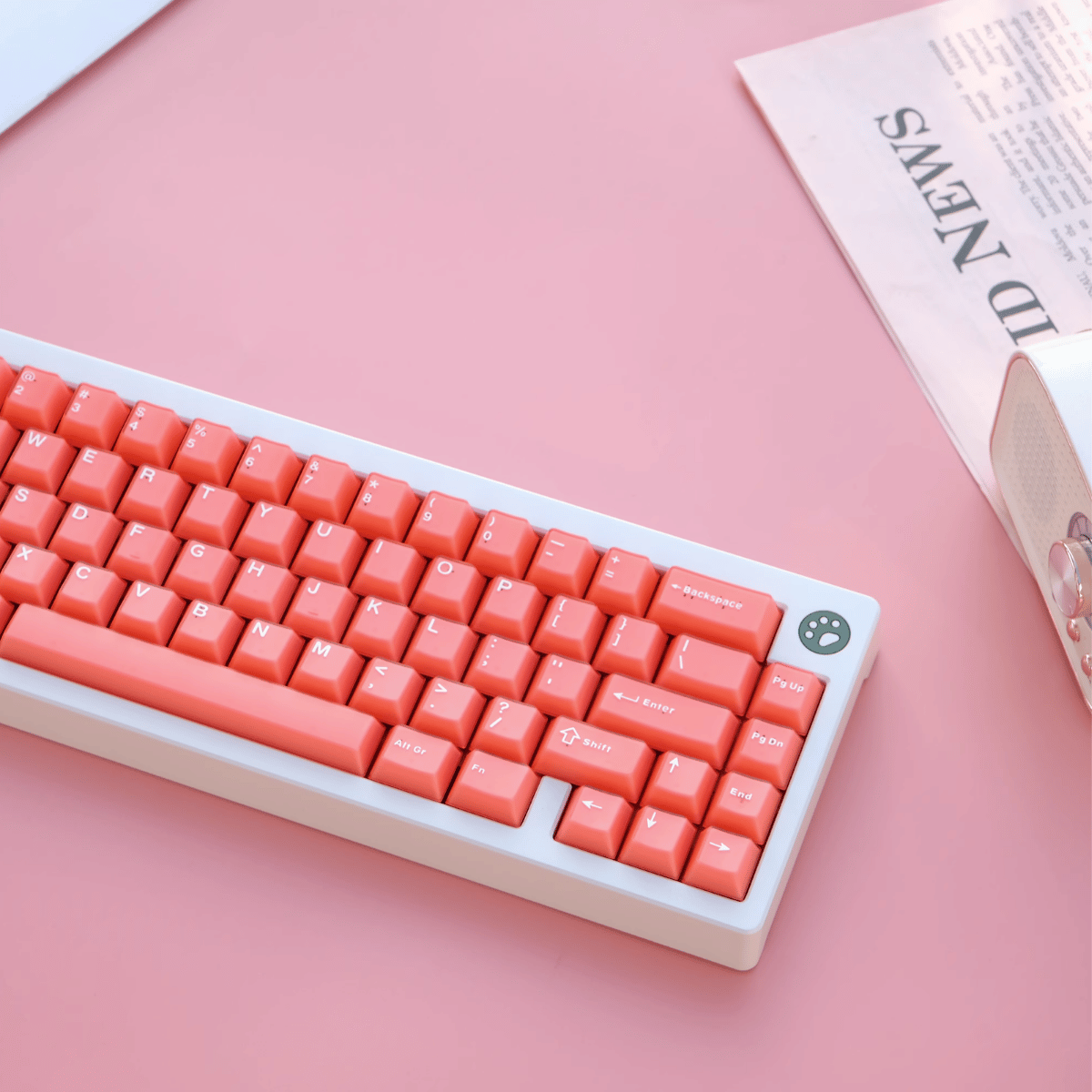 Keycap Aifei Semi-transparent Orange Red ABS Double-shot Cherry Profile