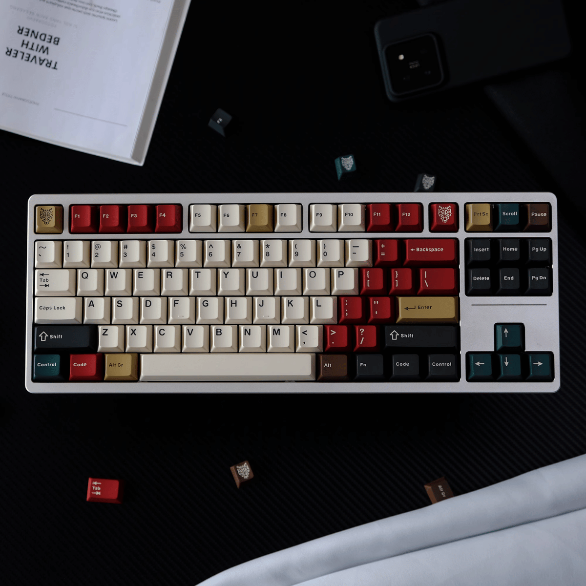 Keycap Aifei ABS Retro Mixed Light R2 ABS Double-shot Cherry Profile