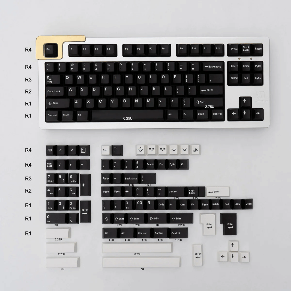 Keycap CMK ABS White on Black