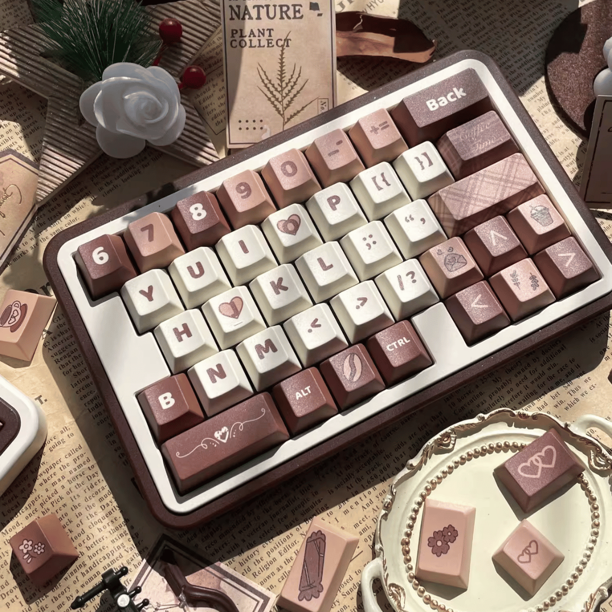 Keycap Caramel Macchiato PBT Dye-sub Cherry Profile
